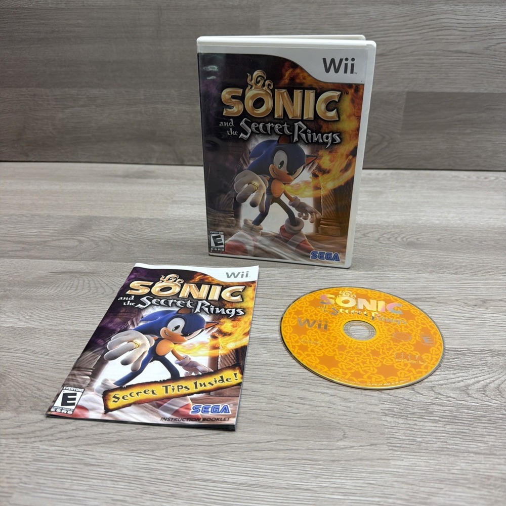 Sonic and the Secret Rings Nintendo Wii Complete W/ Manual Tested Disc Excellent